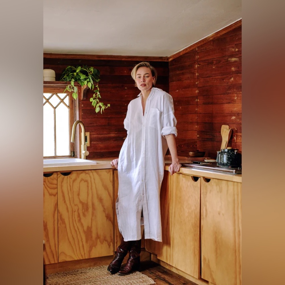 SOLD OUT Mamene Florence shirt dress white size 2 (Medium/Large) NWT $298